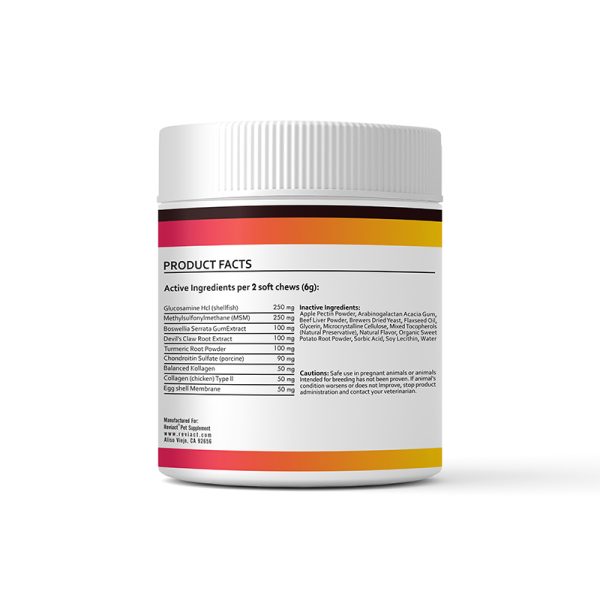 reviact pet supplements california advanced joint support 04