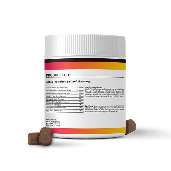 reviact pet supplements california advanced joint support 06
